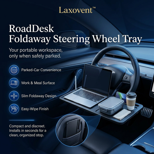 RoadDesk Foldaway Steering Wheel Tray