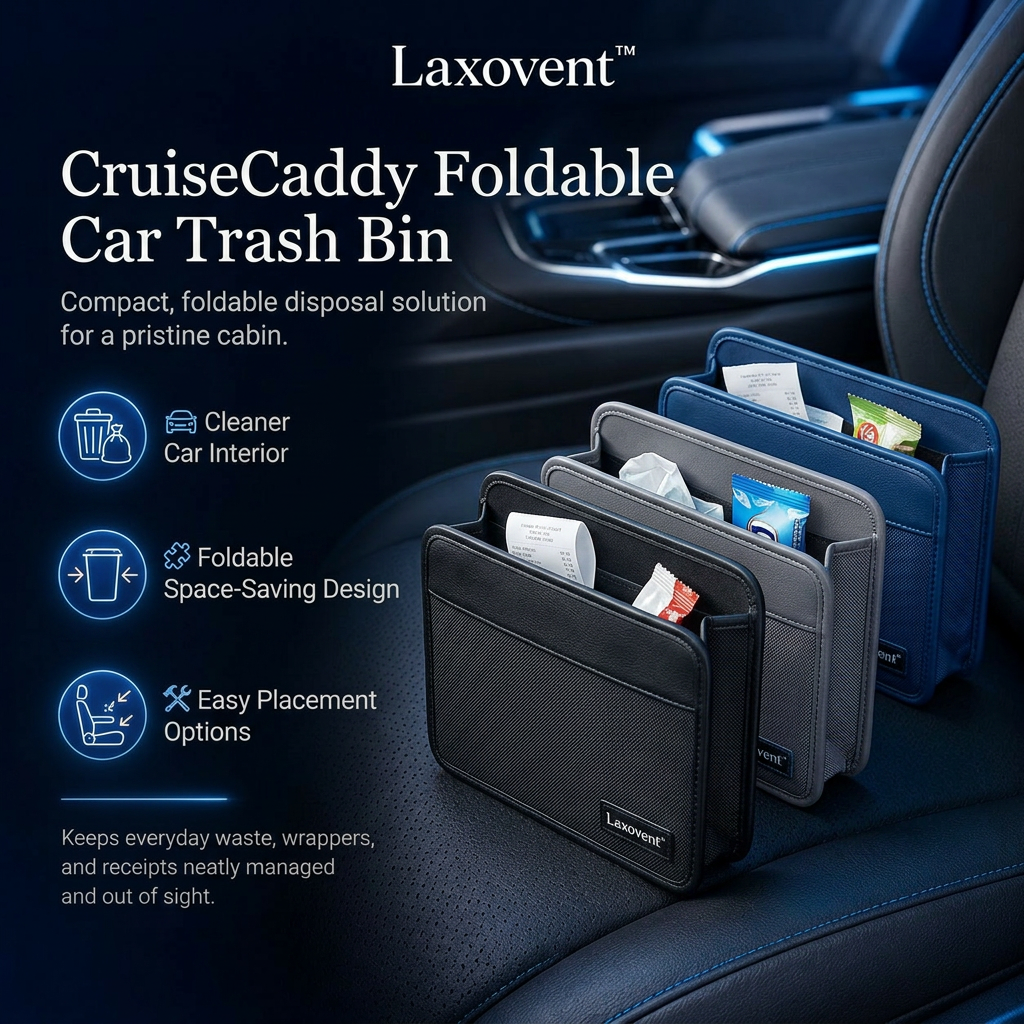 CruiseCaddy Foldable Car Trash Bin
