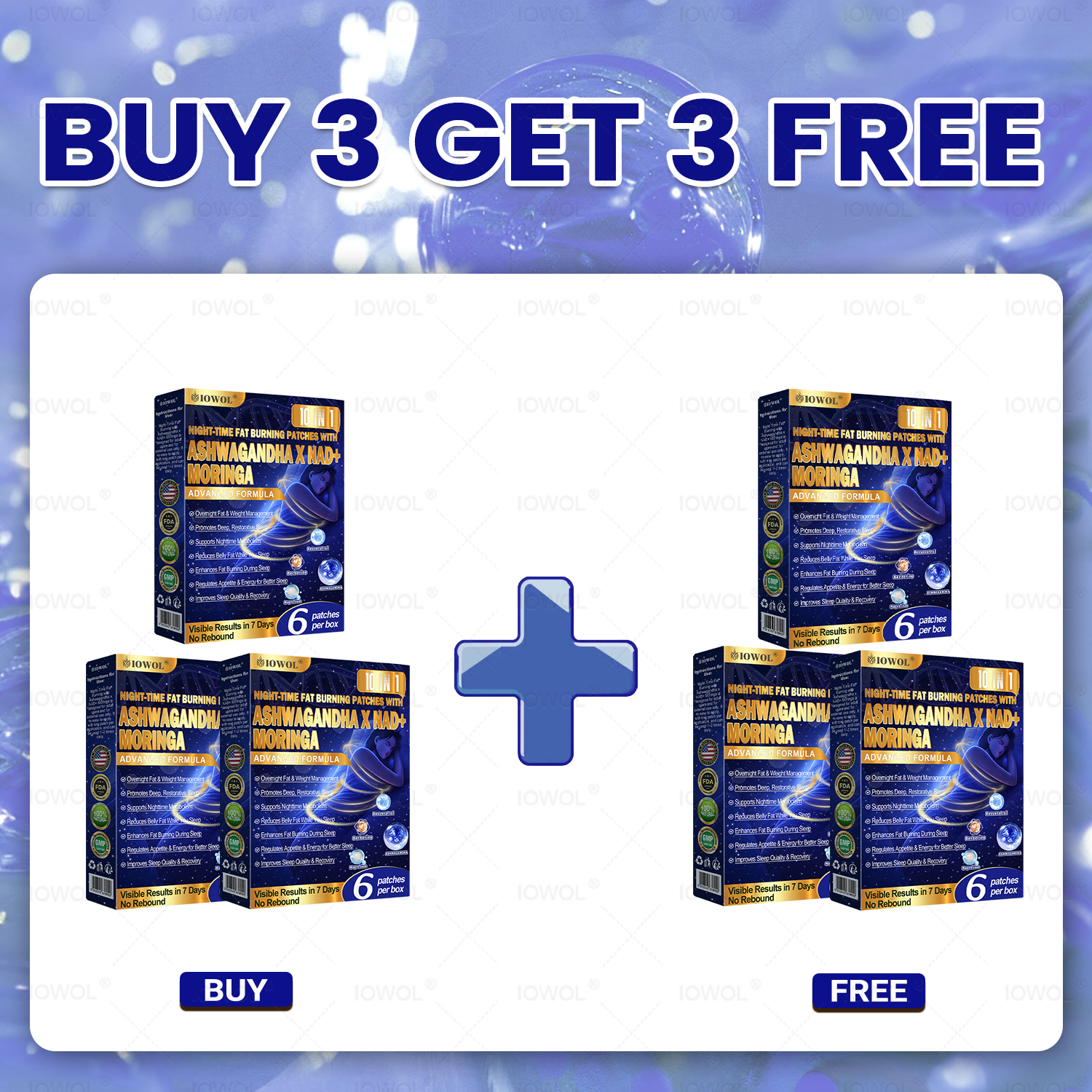 IOWOL ® NIGHT-TIME FAT BURNING PATCHES! ZERO PILLS & ZERO WASTE & ZERO STRUGGLE & 100% RESULTS.