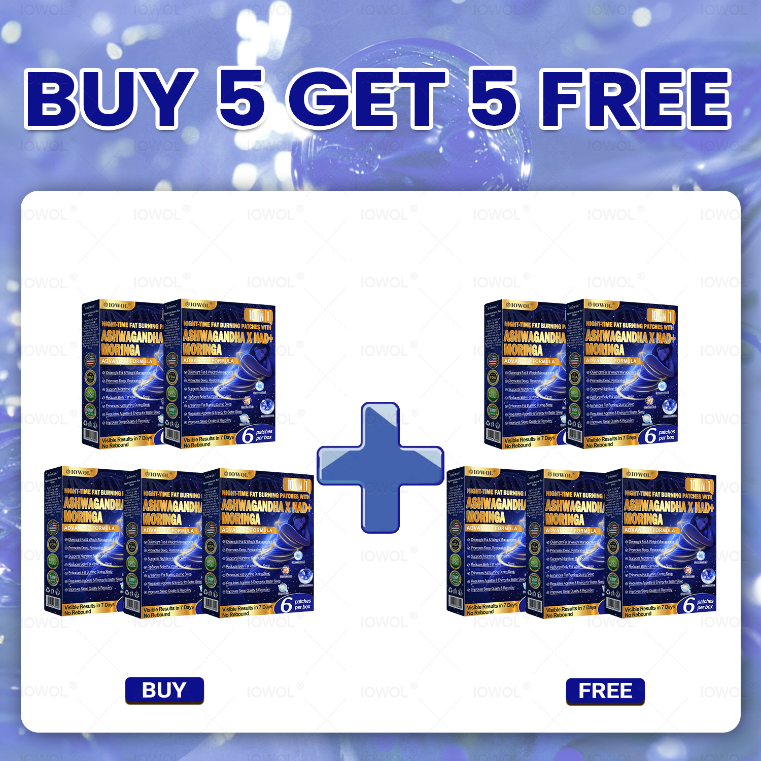 IOWOL ® NIGHT-TIME FAT BURNING PATCHES! ZERO PILLS & ZERO WASTE & ZERO STRUGGLE & 100% RESULTS.