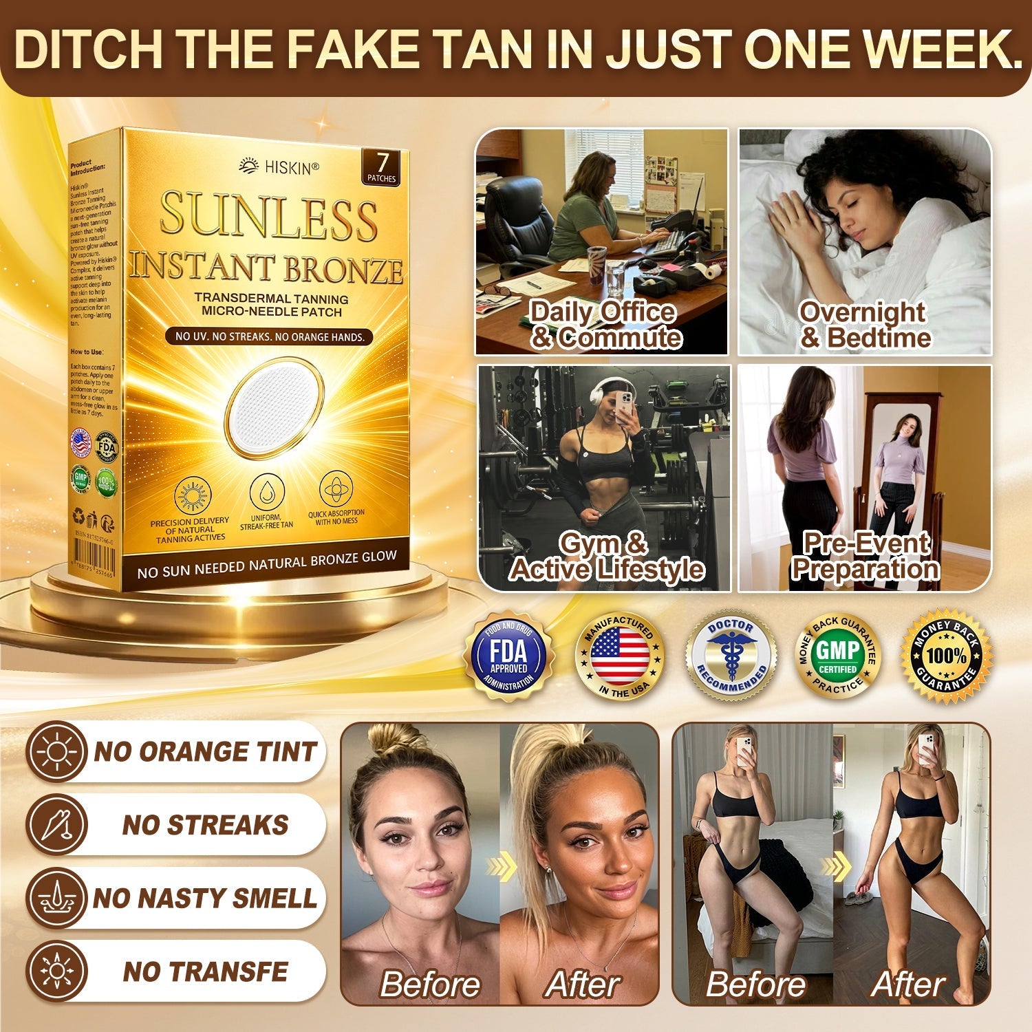 𝑶𝒇𝒇𝒊𝒄𝒊𝒂𝒍 𝑺𝒕𝒐𝒓𝒆 | ☀️☀️ 𝐇𝐢𝐬𝐤𝐢𝐧® 𝐒𝐮𝐧𝐥𝐞𝐬𝐬 𝐈𝐧𝐬𝐭𝐚𝐧𝐭 𝐁𝐫𝐨𝐧𝐳𝐞 𝐓𝐚𝐧𝐧𝐢𝐧𝐠 𝐌𝐢𝐜𝐫𝐨𝐧𝐞𝐞𝐝𝐥𝐞 𝐏𝐚𝐭𝐜𝐡 🇺🇸 (𝐉𝐮𝐬𝐭 𝐨𝐧𝐜𝐞 𝐚 𝐝𝐚𝐲) 𝐕𝐢𝐬𝐢𝐛𝐥𝐞 𝐁𝐫𝐨𝐧𝐳𝐞 𝐆𝐥𝐨𝐰 𝐢𝐧 𝟕 𝐃𝐚𝐲𝐬 ✅ 𝐍𝐨 𝐔𝐕, 𝐍𝐨 𝐎𝐫𝐚𝐧𝐠𝐞, 𝐍𝐨 𝐒𝐭𝐫𝐞𝐚𝐤𝐬, 𝐍𝐨 𝐃𝐇𝐀, 𝐍𝐨 𝐌𝐞𝐬𝐬.