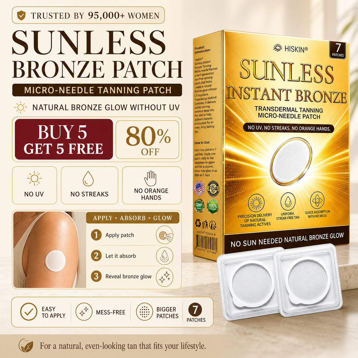 𝑶𝒇𝒇𝒊𝒄𝒊𝒂𝒍 𝑺𝒕𝒐𝒓𝒆 | ☀️☀️ 𝐇𝐢𝐬𝐤𝐢𝐧® 𝐒𝐮𝐧𝐥𝐞𝐬𝐬 𝐈𝐧𝐬𝐭𝐚𝐧𝐭 𝐁𝐫𝐨𝐧𝐳𝐞 𝐓𝐚𝐧𝐧𝐢𝐧𝐠 𝐌𝐢𝐜𝐫𝐨𝐧𝐞𝐞𝐝𝐥𝐞 𝐏𝐚𝐭𝐜𝐡 🇺🇸 (𝐉𝐮𝐬𝐭 𝐨𝐧𝐜𝐞 𝐚 𝐝𝐚𝐲) 𝐕𝐢𝐬𝐢𝐛𝐥𝐞 𝐁𝐫𝐨𝐧𝐳𝐞 𝐆𝐥𝐨𝐰 𝐢𝐧 𝟕 𝐃𝐚𝐲𝐬 ✅ 𝐍𝐨 𝐔𝐕, 𝐍𝐨 𝐎𝐫𝐚𝐧𝐠𝐞, 𝐍𝐨 𝐒𝐭𝐫𝐞𝐚𝐤𝐬, 𝐍𝐨 𝐃𝐇𝐀, 𝐍𝐨 𝐌𝐞𝐬𝐬.